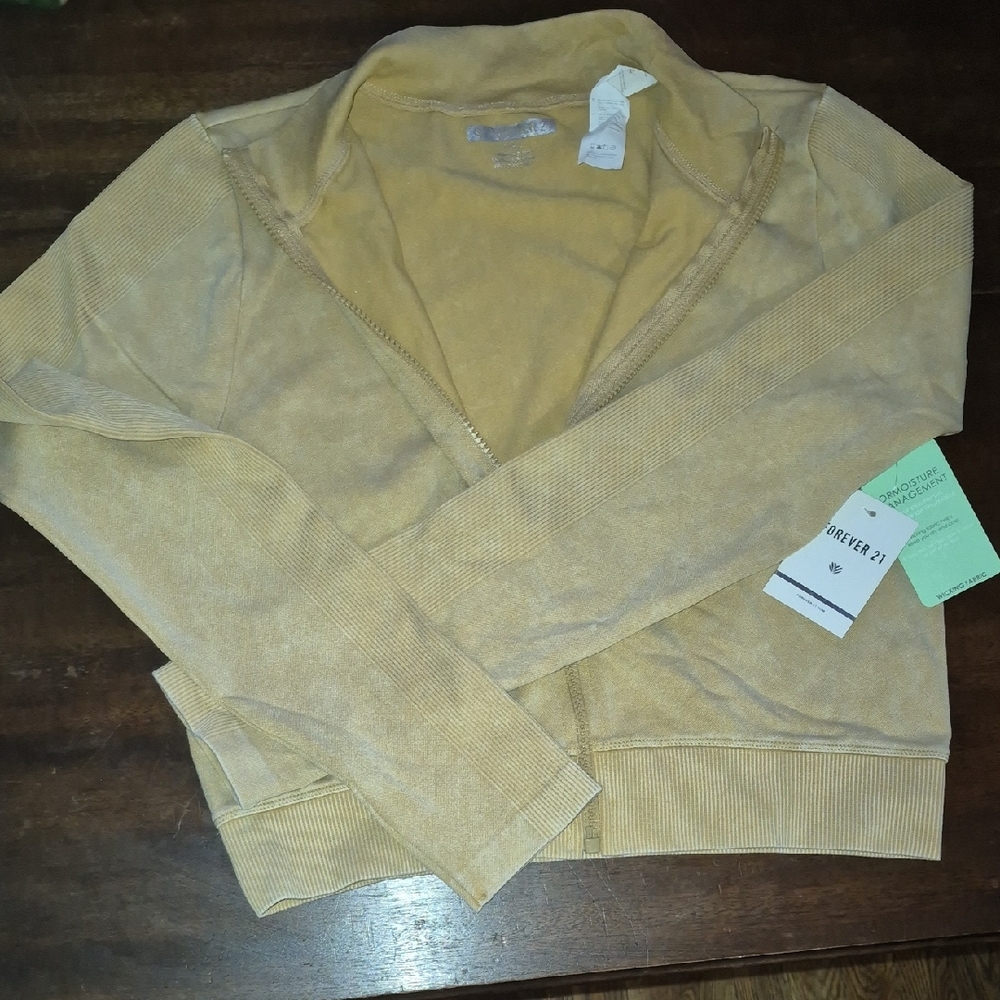 Forever 21 Beige Zip-Up Jacket